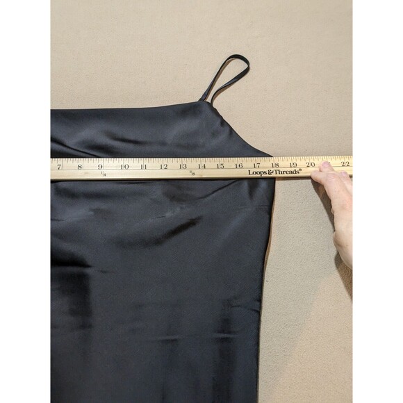 NWT Banana Republic Women's Spaghetti Strap V Neck Slip Dress Black Size Medium - Picture 8 of 8